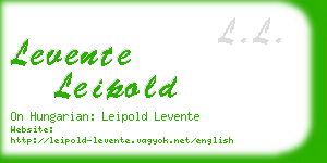 levente leipold business card